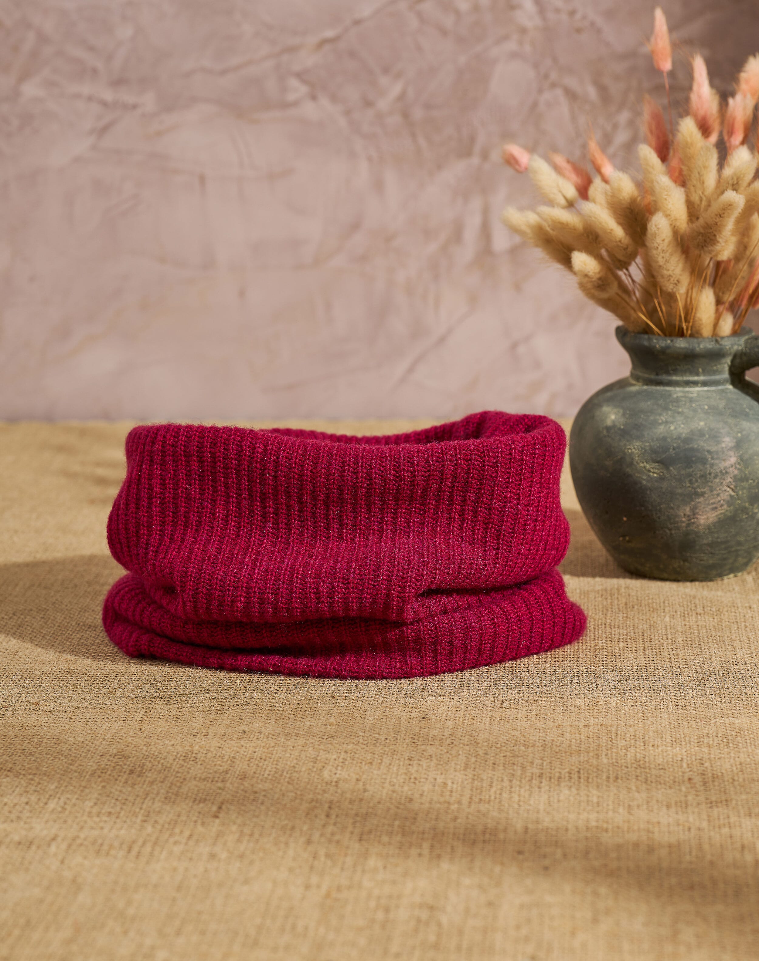 Brora Cashmere Textured Snood Mulberry