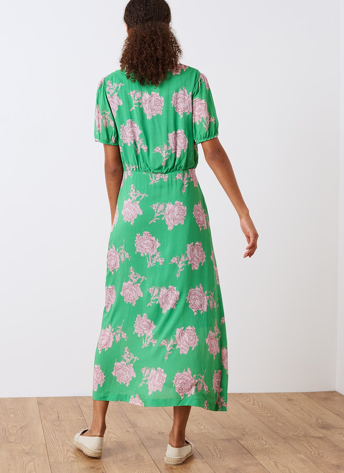 Emerald Rose Liberty Print Tea Dress | Women's Dresses | Brora