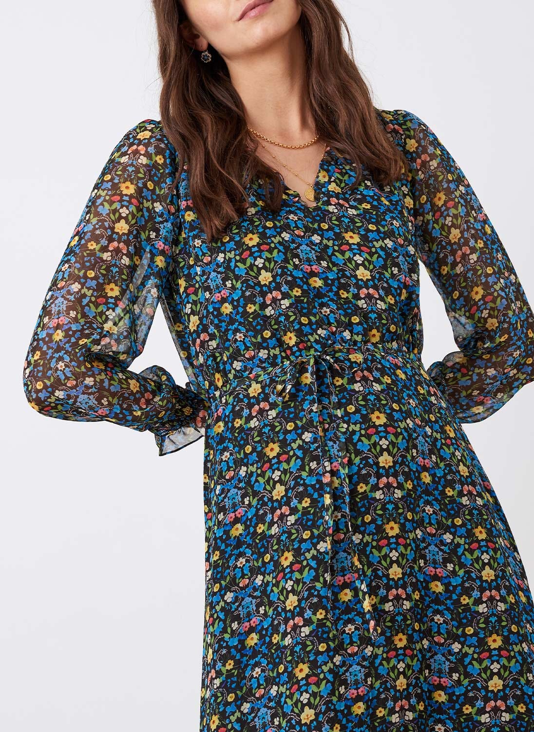 Brora silk chiffon dress top
