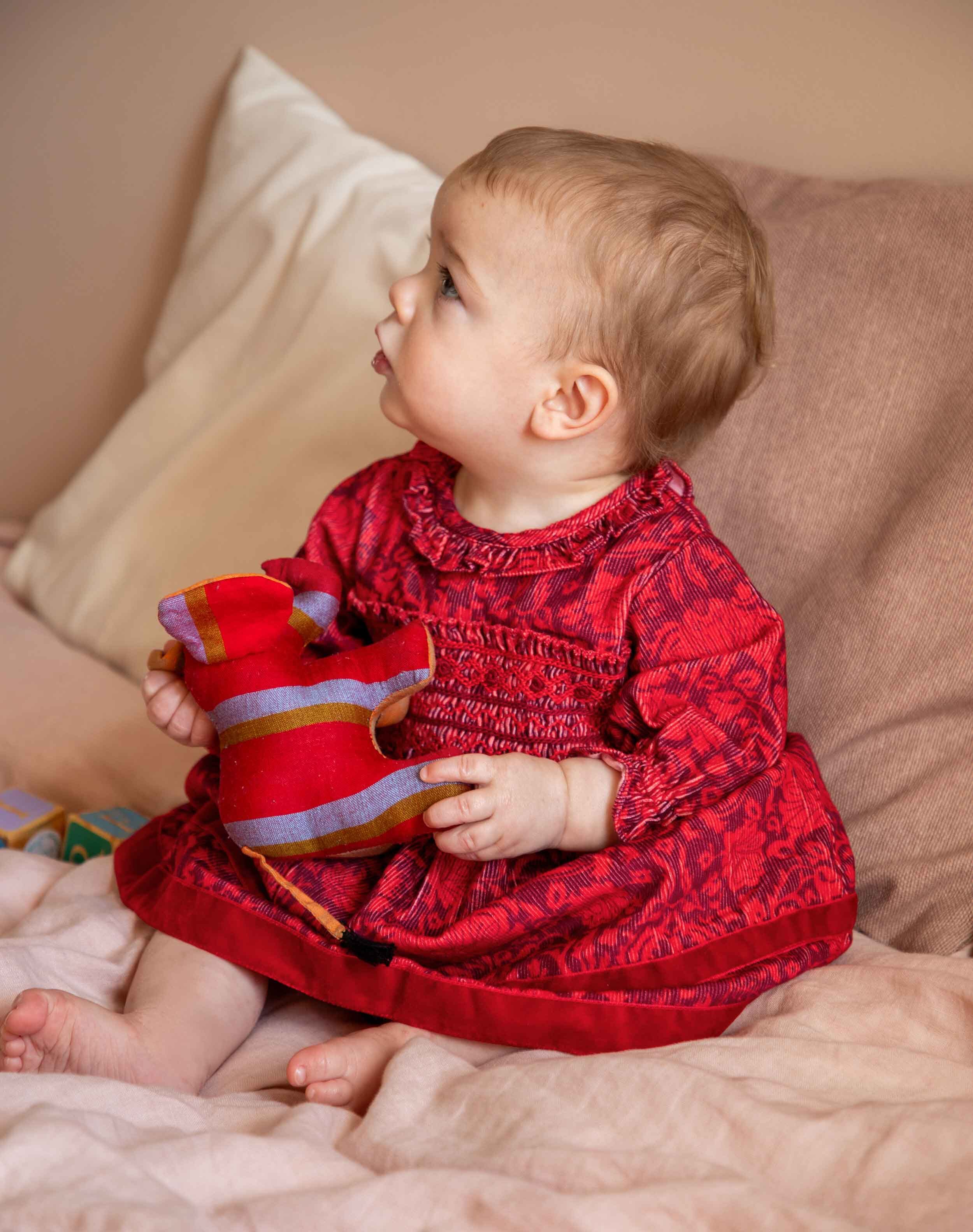 Reka Cherry Needlecord Dress
