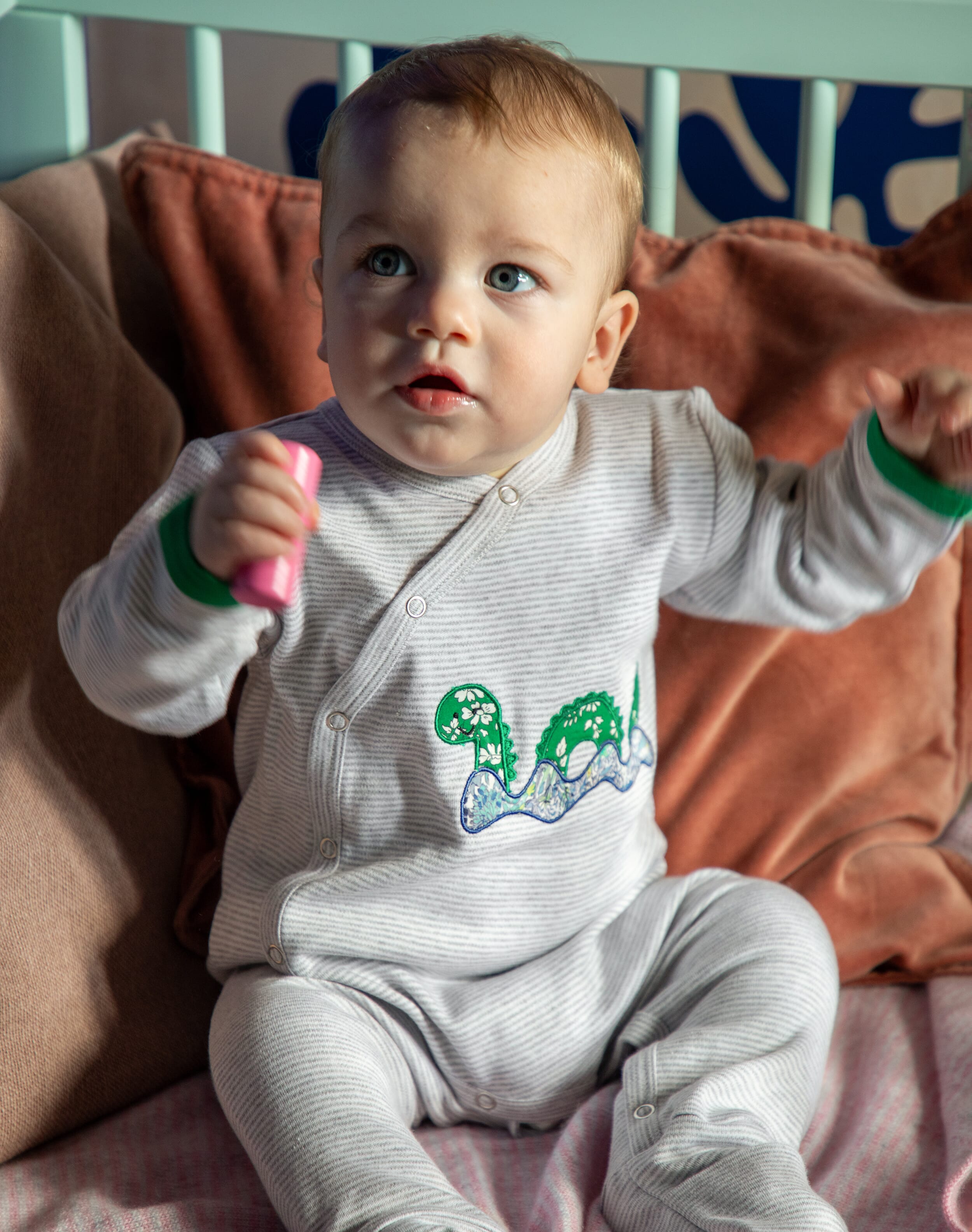 Brora Liberty Print Applique Babygro Nessie