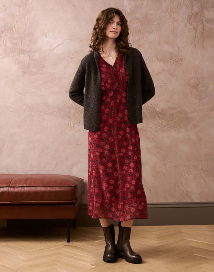 Fleur Jacket With Combo Brown Donegal