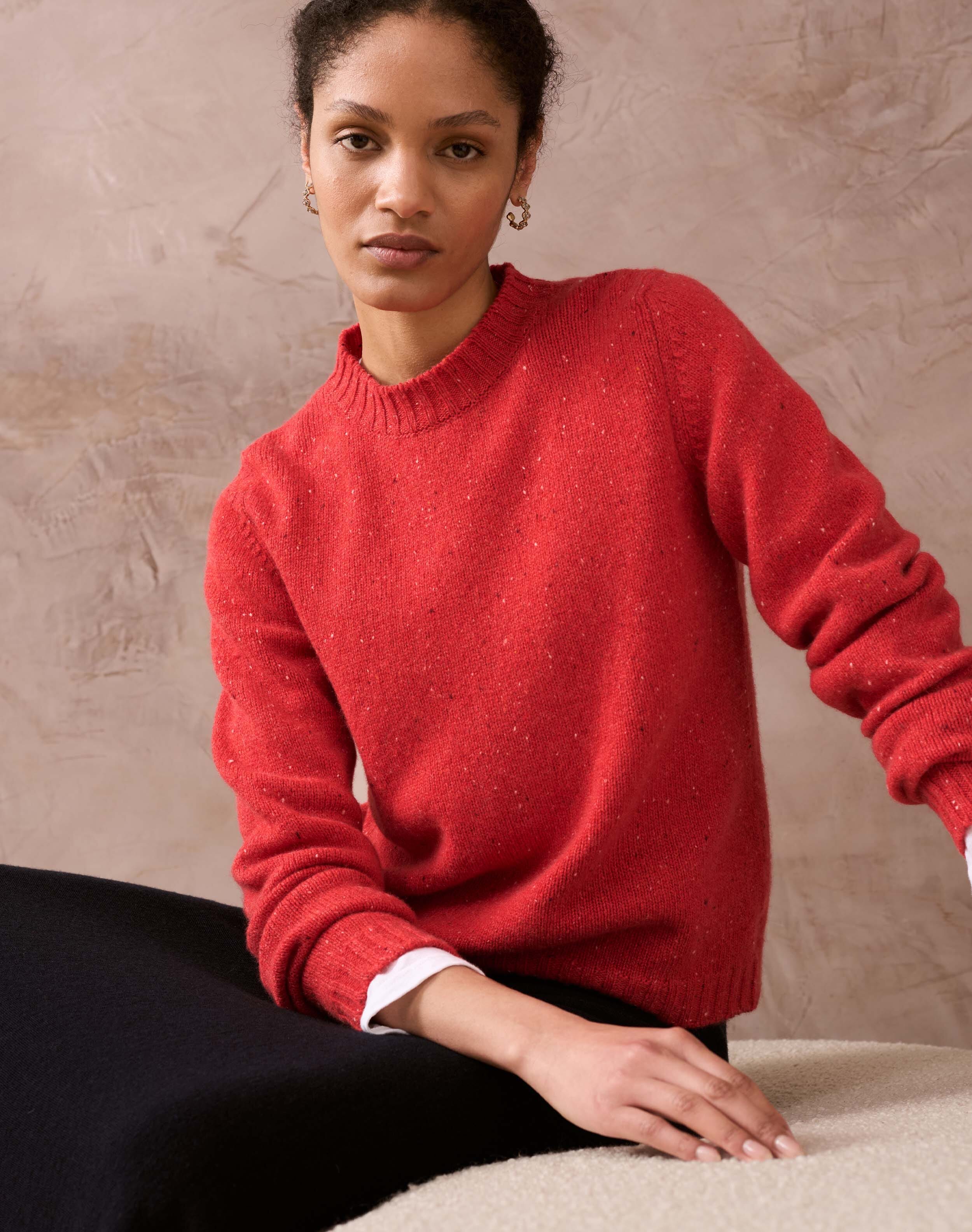 Cashmere Donegal Jumper Rosehip