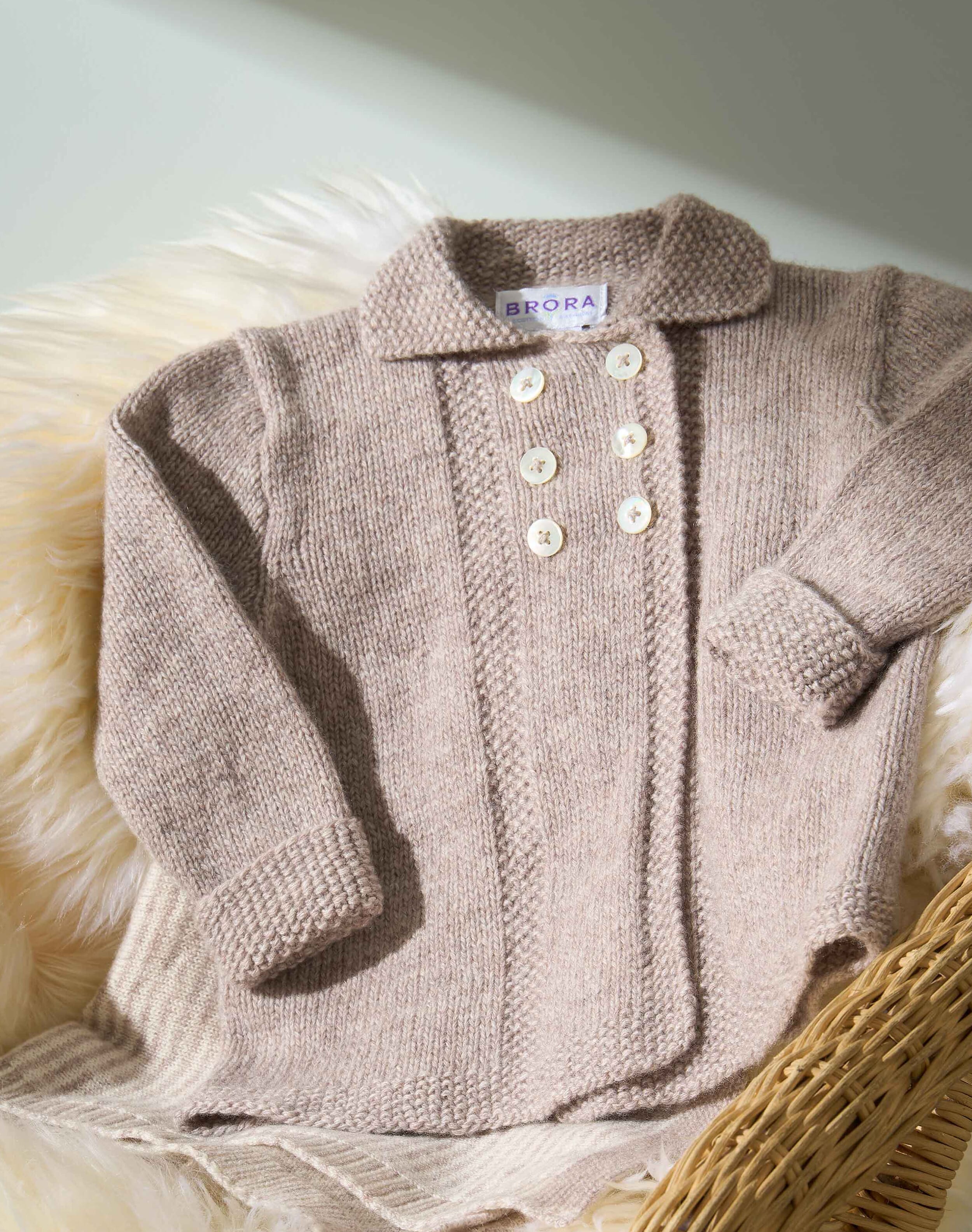 Brora Cashmere Hand Knit Vintage Coat Ash