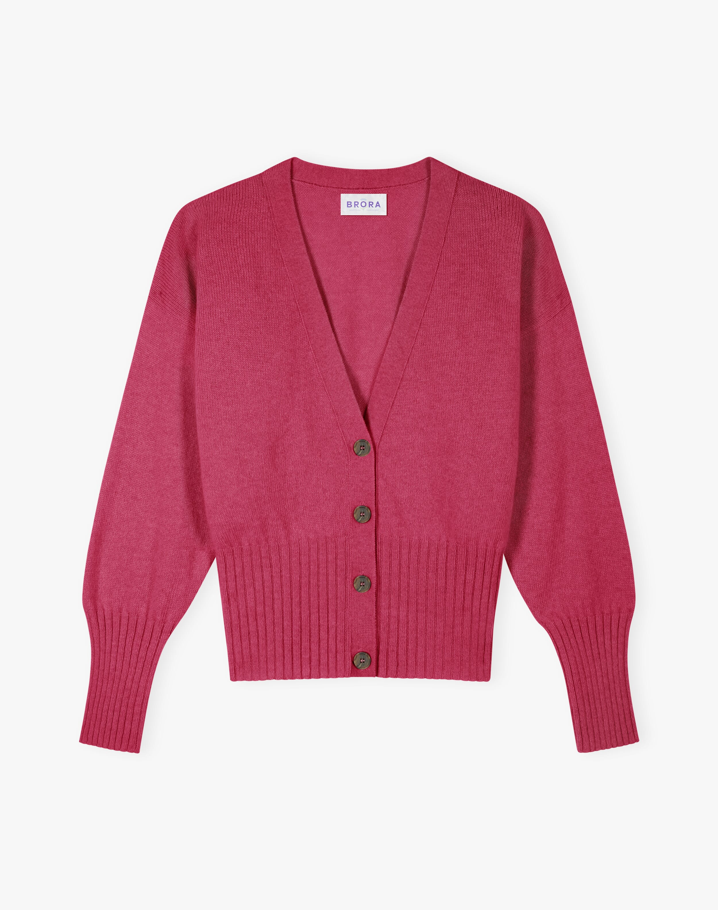 Harrods Brora Cashmere カーディガン Cashmere V Neck Cardigan in Geranium | Women's Cashmere | Brora