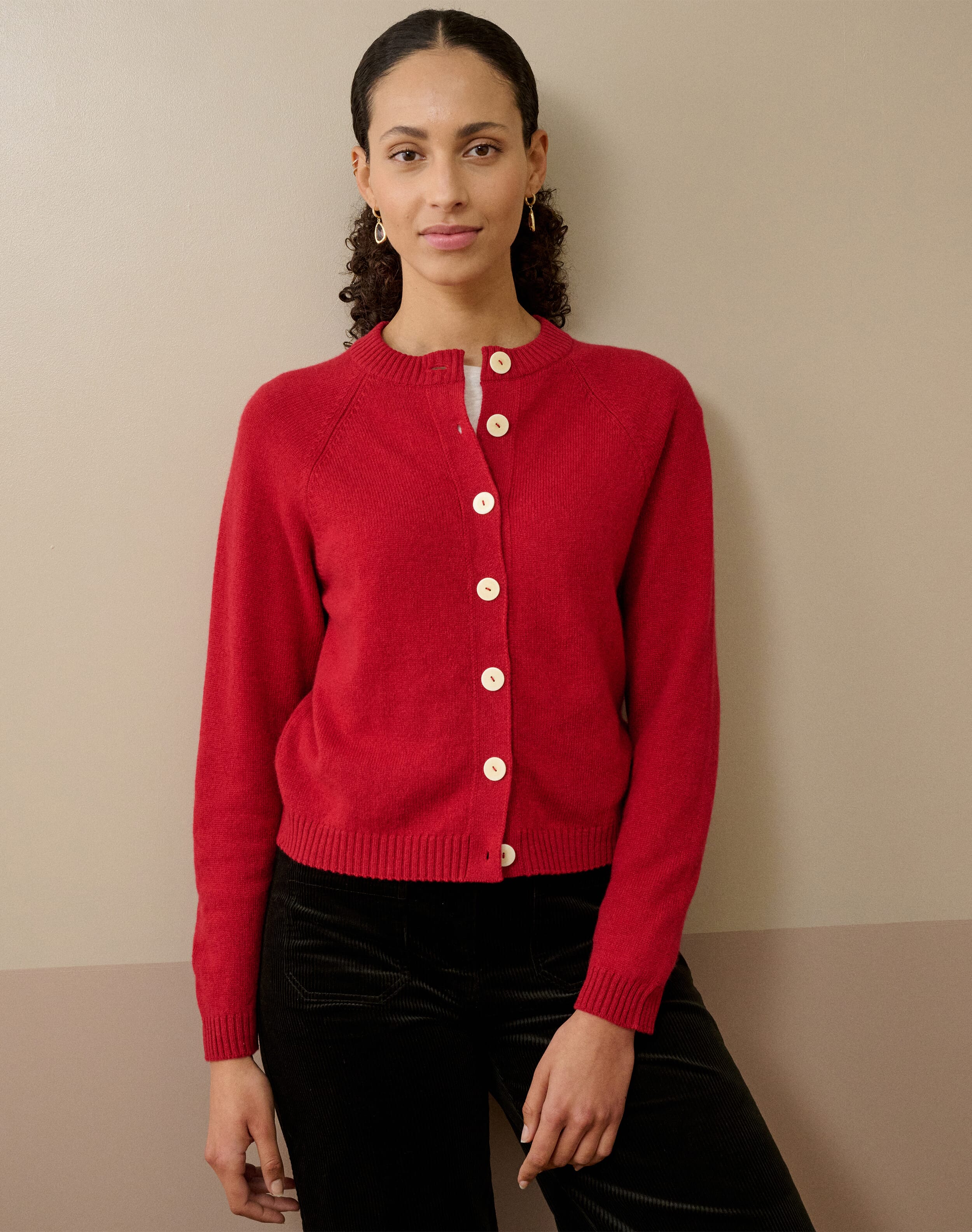 Brora Cashmere Cardigan Garnet