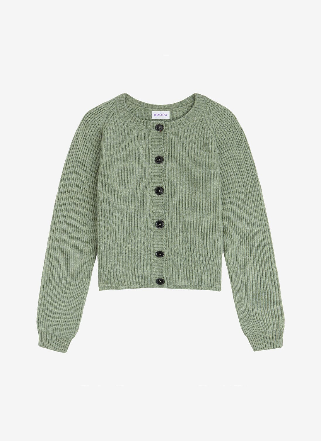 Eucalyptus Cashmere Ribbed Cardigan | Women's Knitwear | Brora