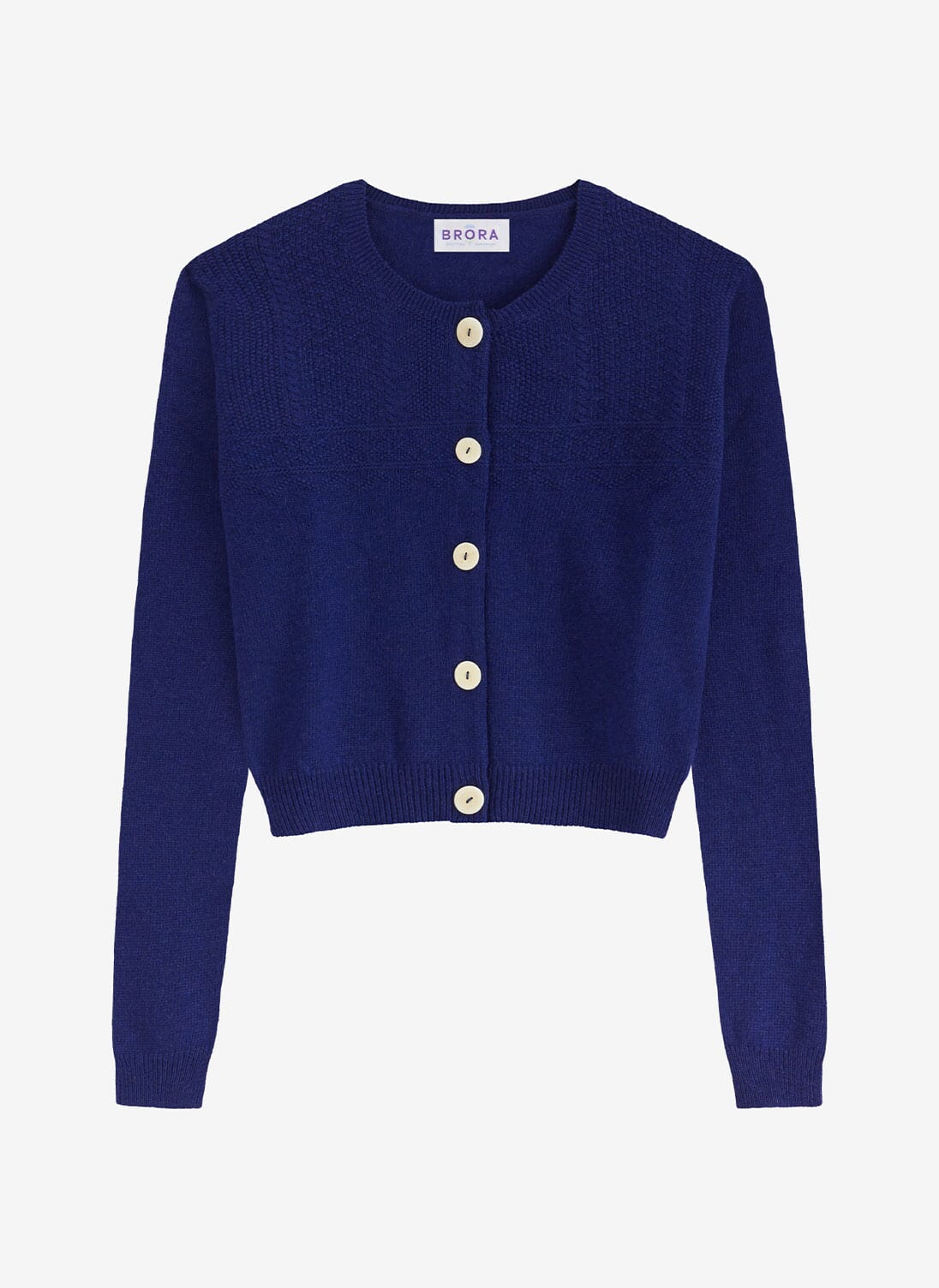 Cobalt Cashmere Guernsey Cardigan | Women's Cardigans | Brora