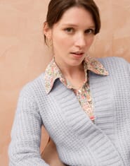 Scottish Cashmere Jacket In Pearl Women s Knitwear Brora