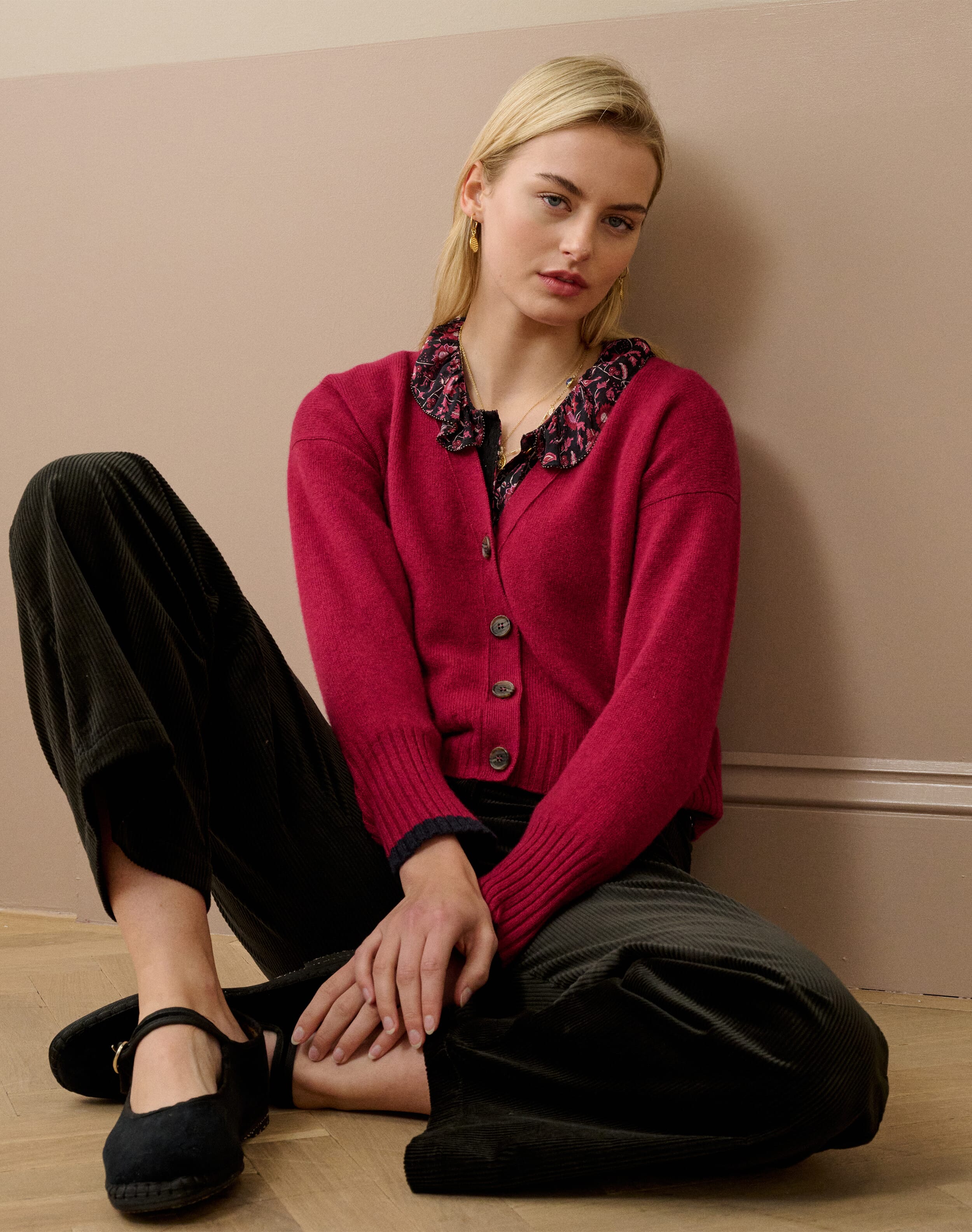 Brora Cashmere Cardigan Wedgewood