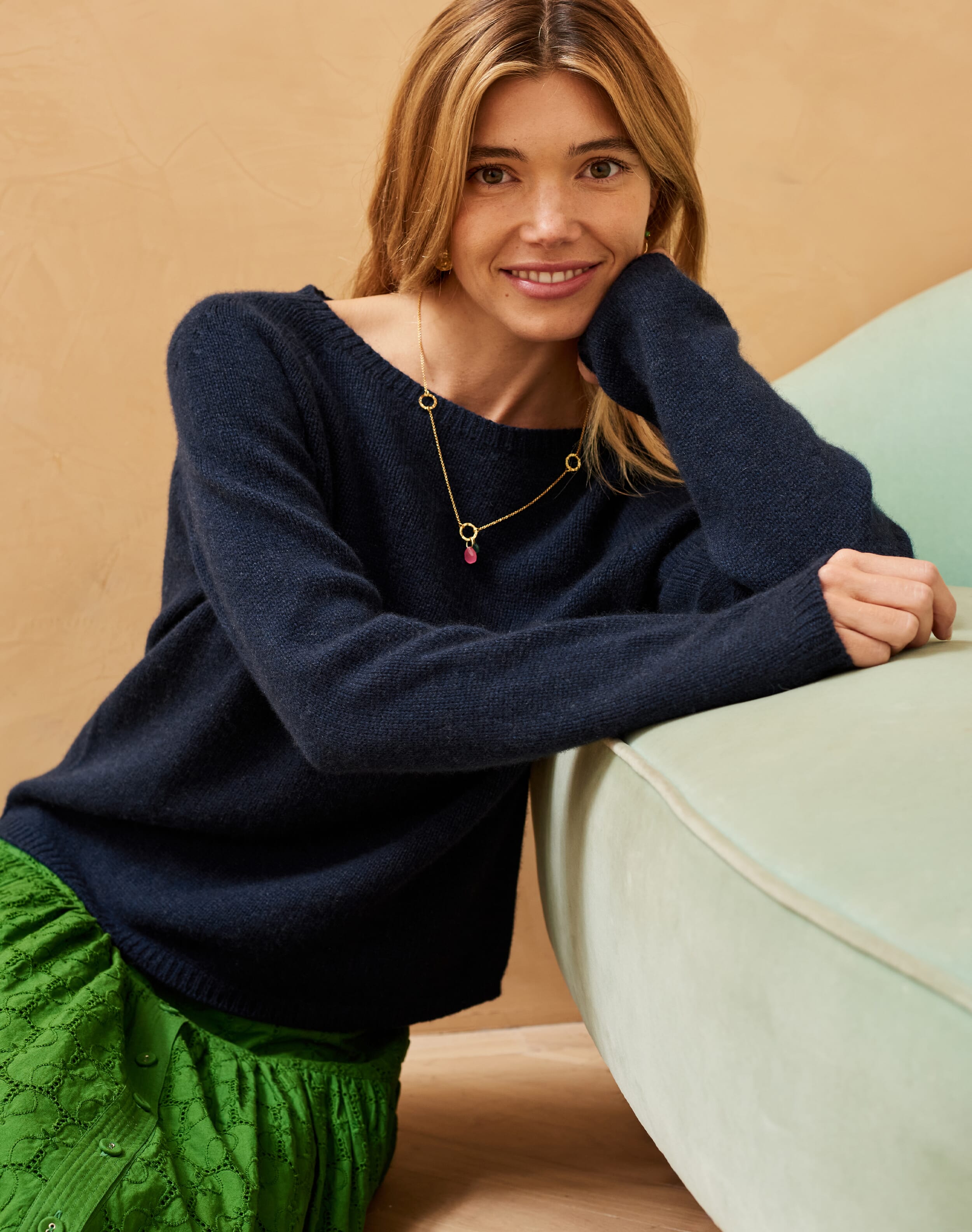 Cashmere Jumper French Navy