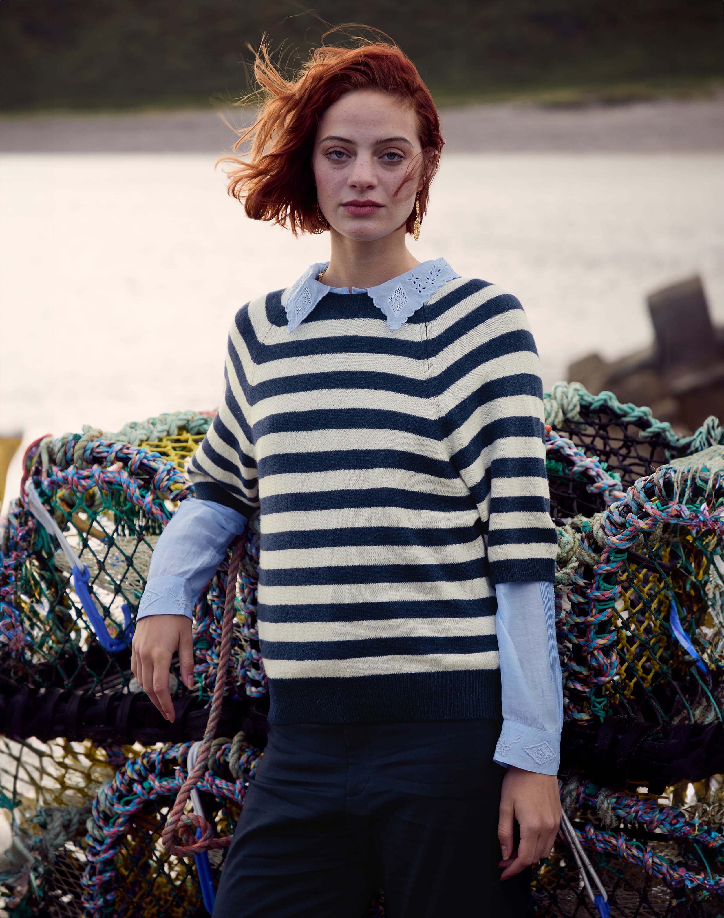 Brora Cashmere Slouchy Breton T