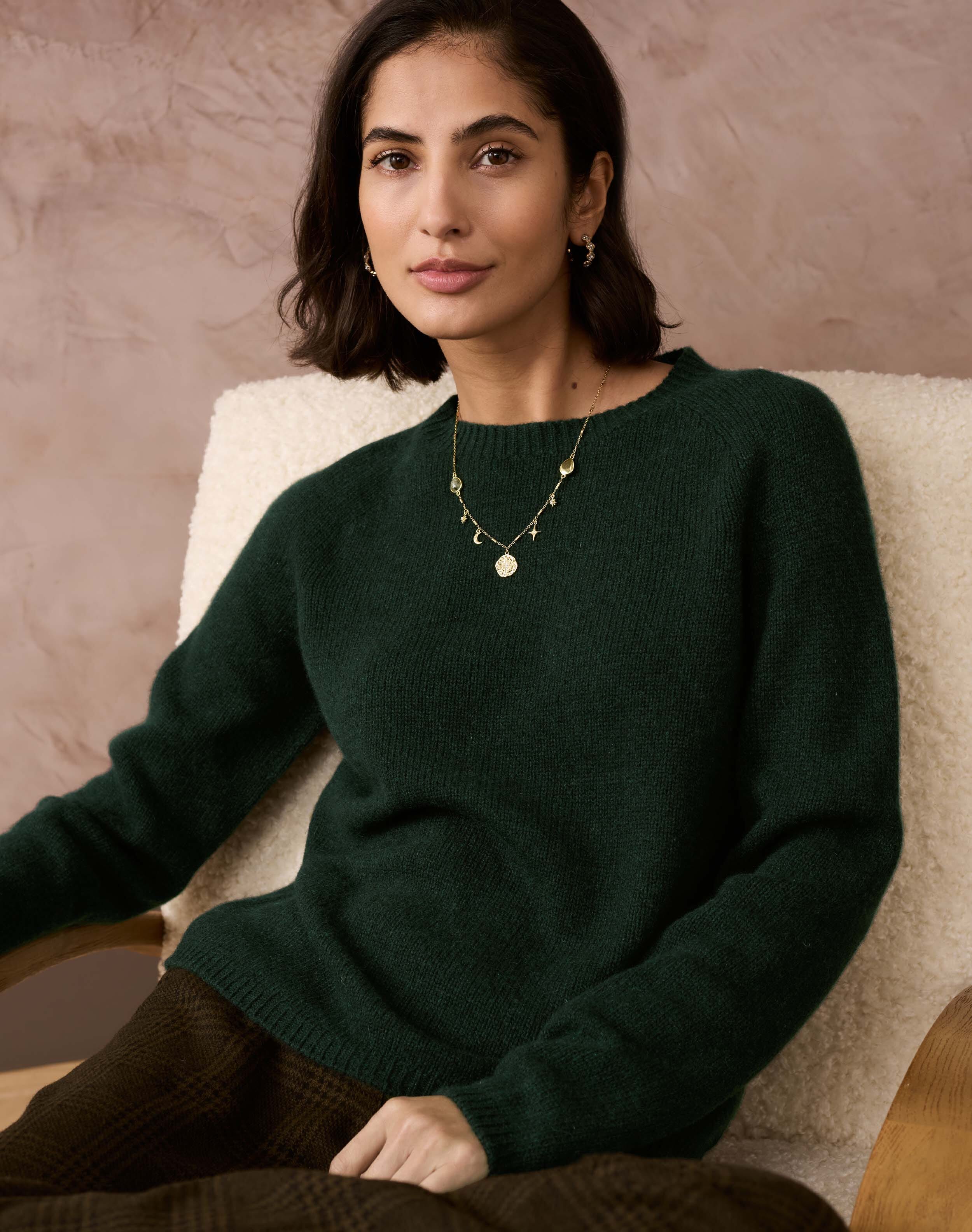 Brora Cashmere Jumper Pine