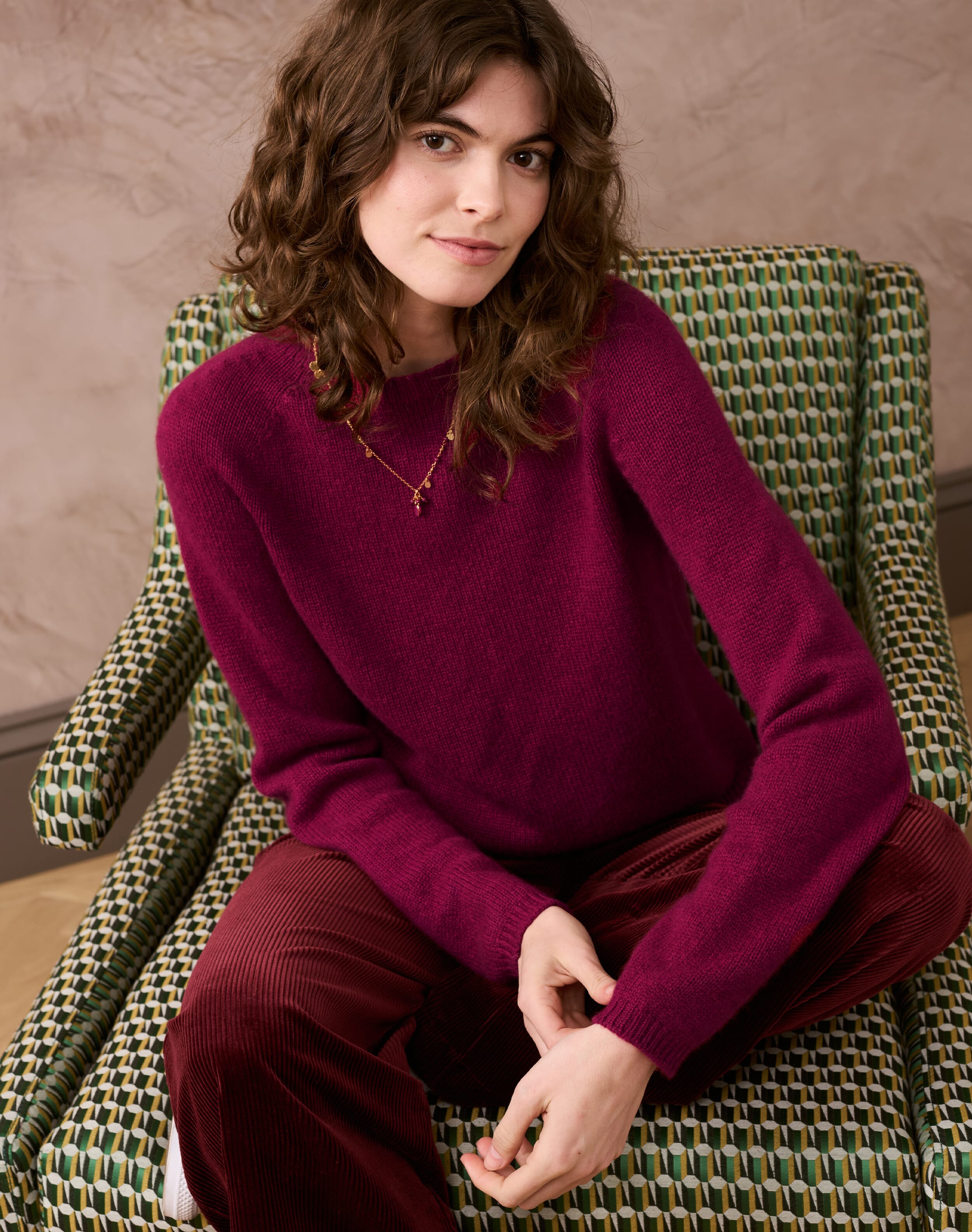 Brora Cashmere Jumper Mulberry