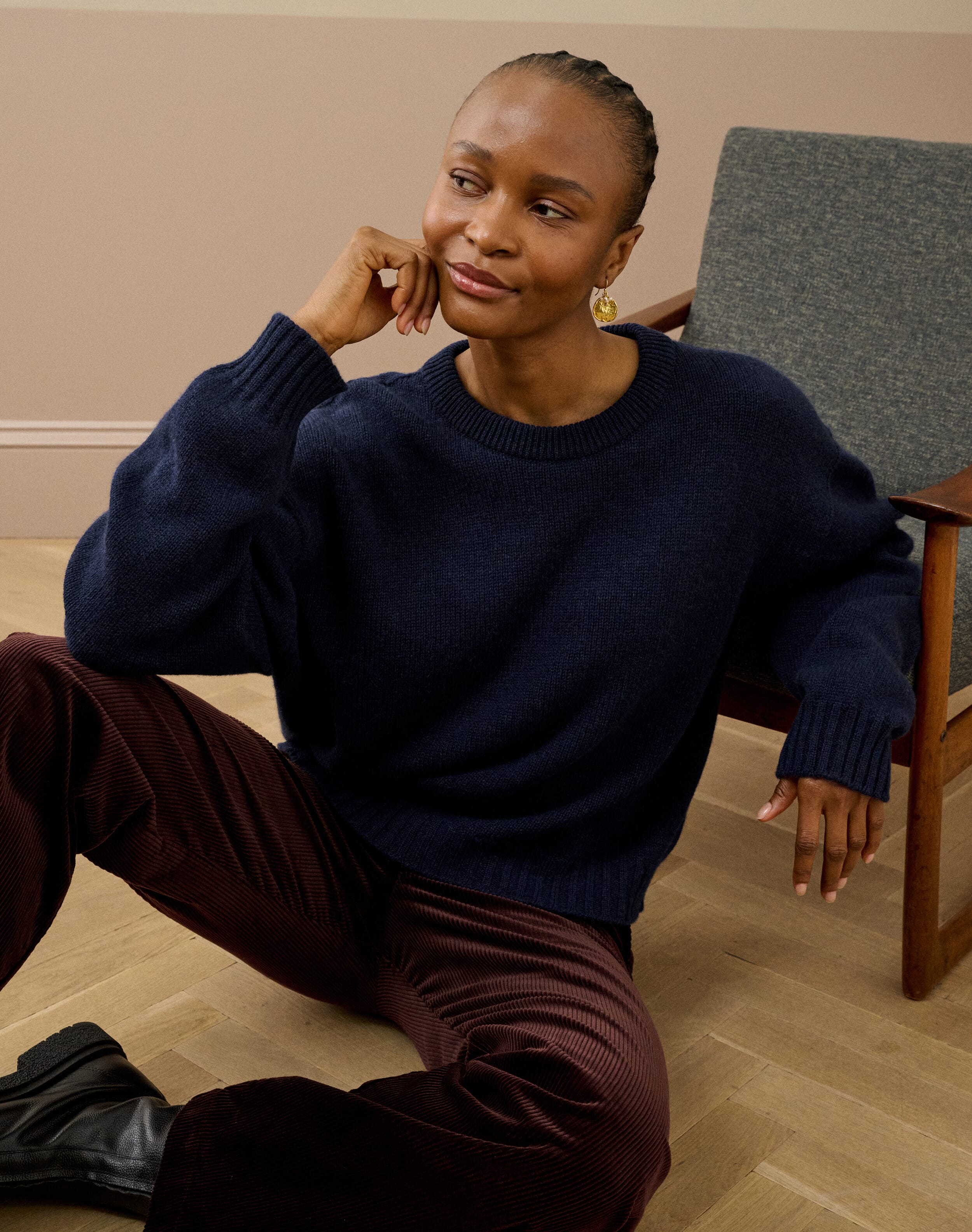 Brora Cashmere Donegal Cardigan Malt - 4