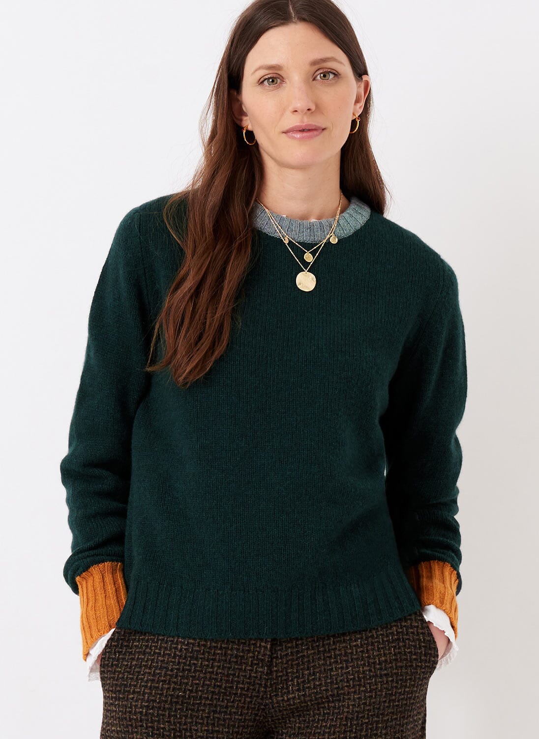 Contrast Trim Long Sleeve Jumper main image 1