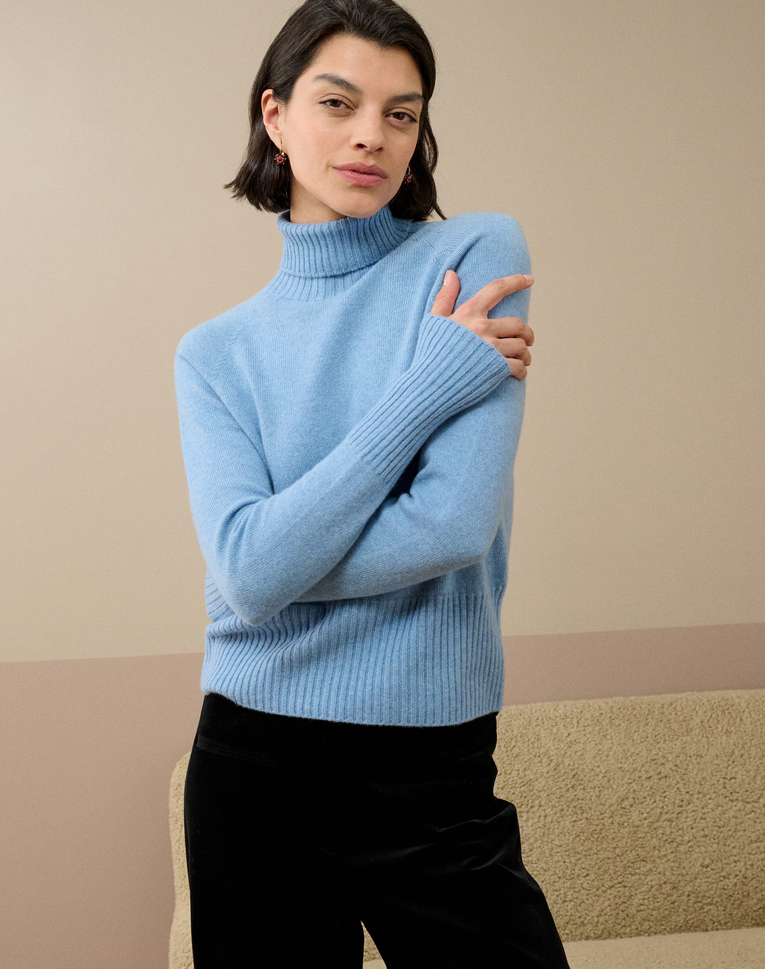 Brora Cashmere V Neck Jumper Ivy - 4