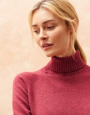 Pink Cashmere Polo Neck Women s Polonecks Brora Fashion