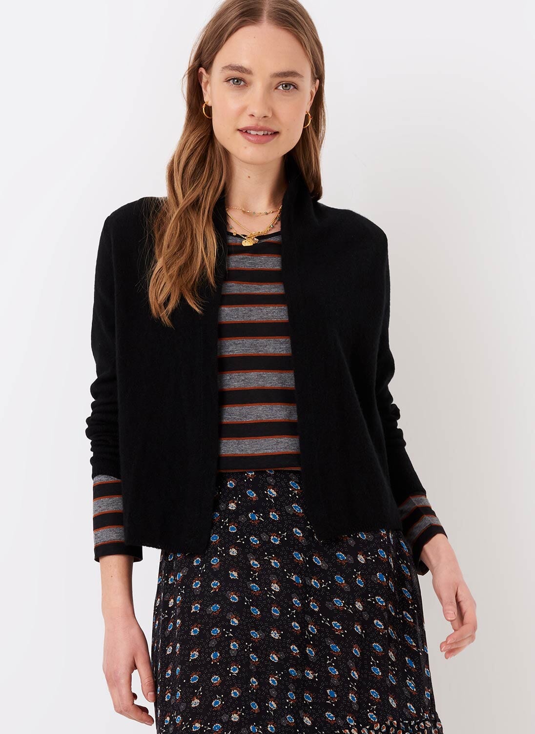 Black Cashmere Gauzy Cardigan Women's Cardigans Brora