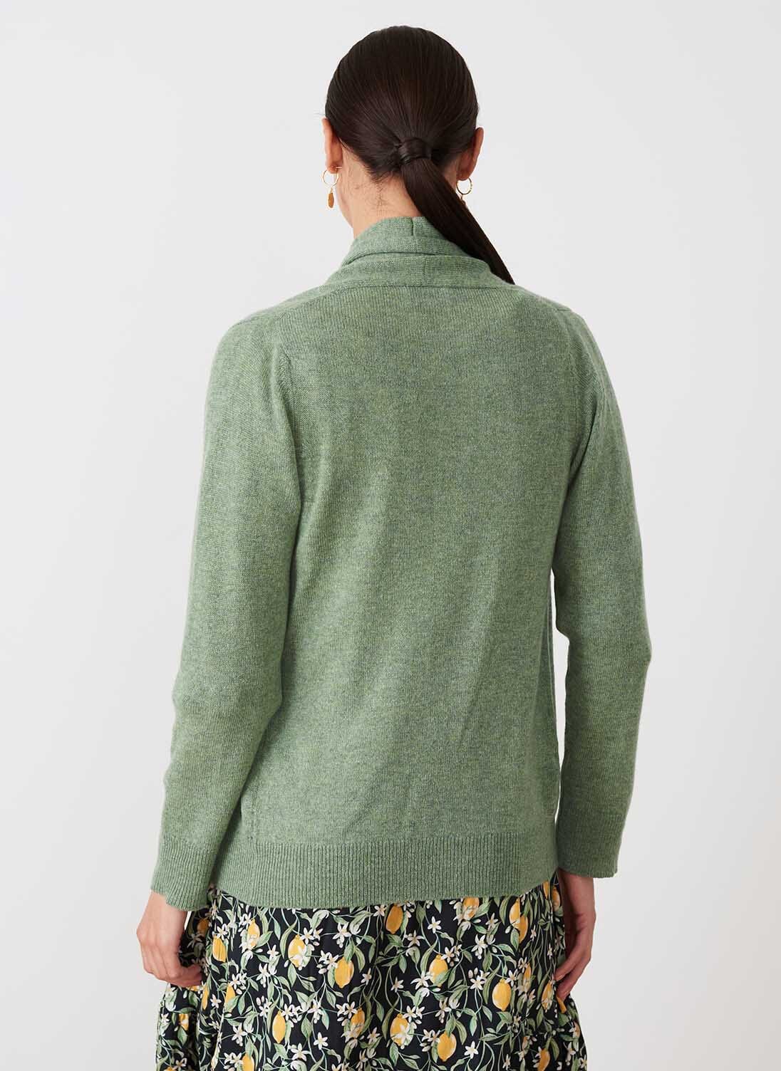 Eucalyptus Cashmere Gauzy Shawl Cardigan Cardigans Brora