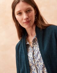 Cashmere Gauzy Shawl Cardigan In Raven Womenswear Brora