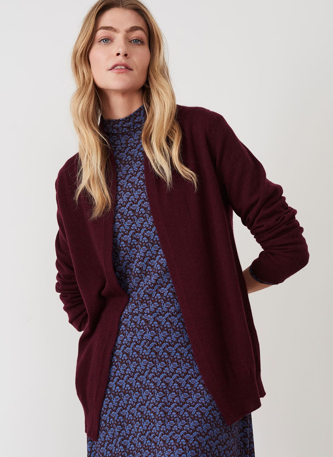 Berry Cashmere Gauzy Shawl Cardigan Cardigans Brora