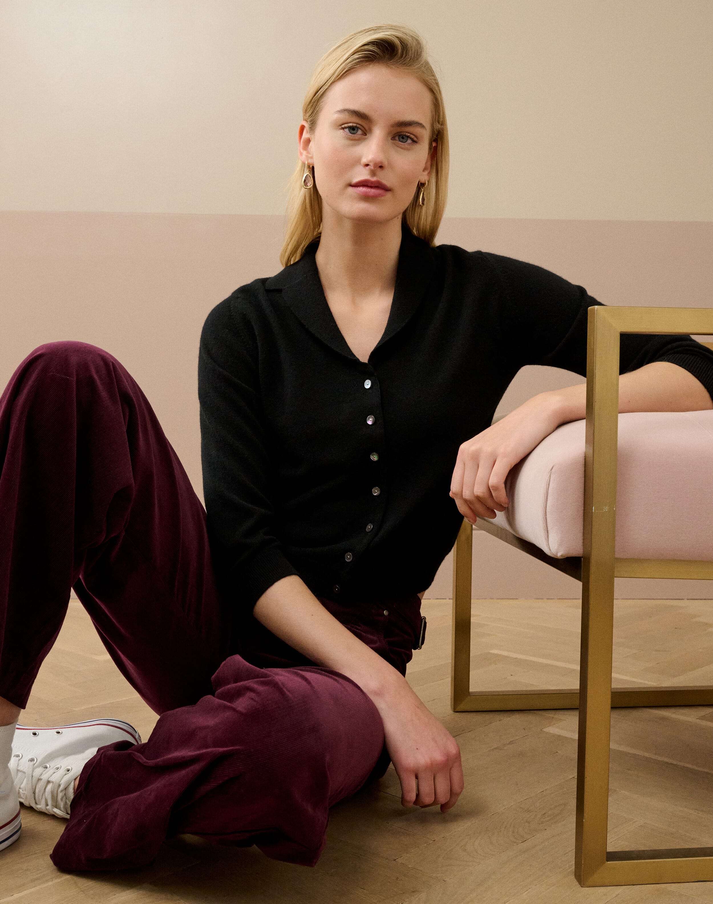 Brora Cashmere Vintage Collar Cardigan