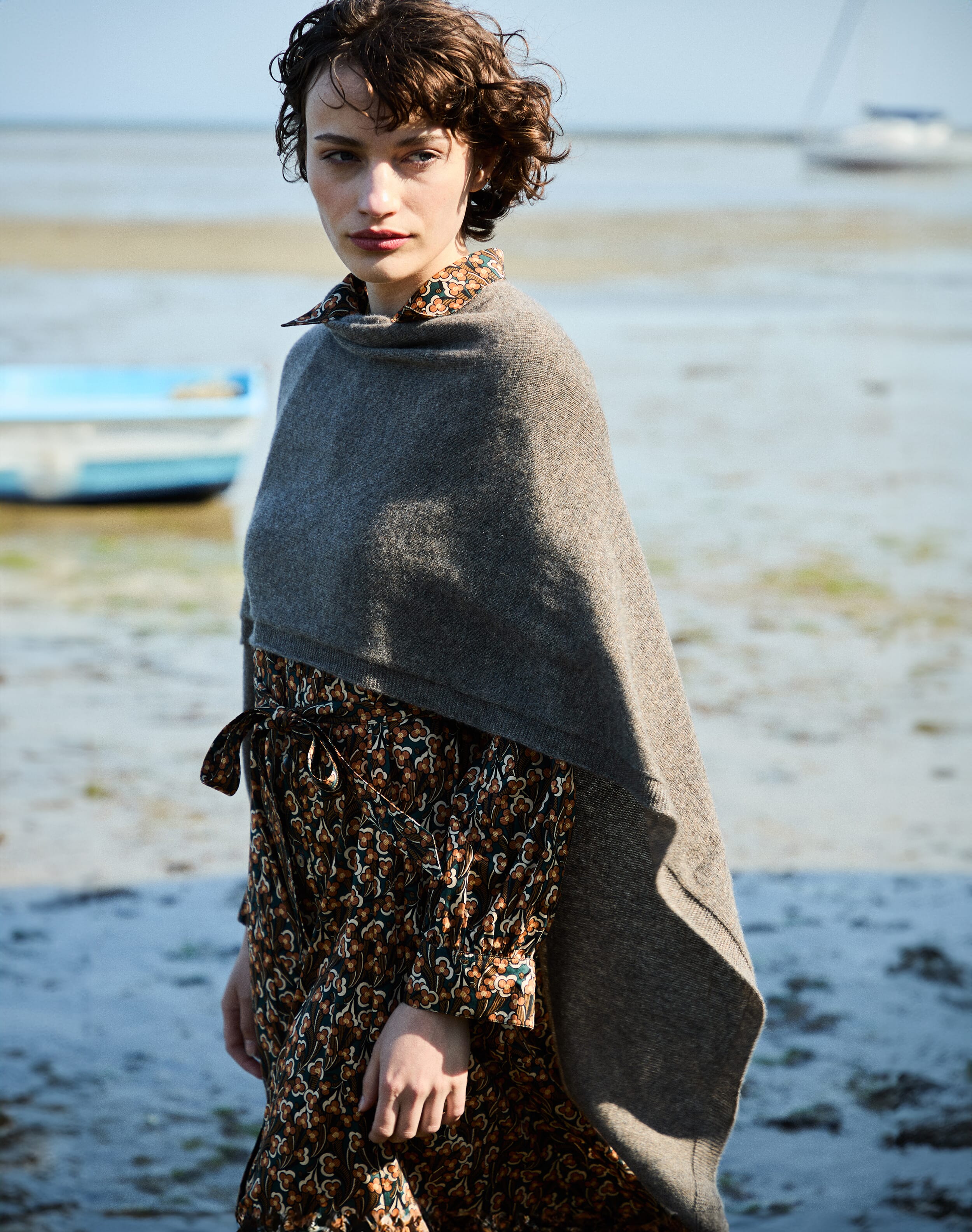 Brora Silk Smocked Patchwork Dress & mulberry - 4