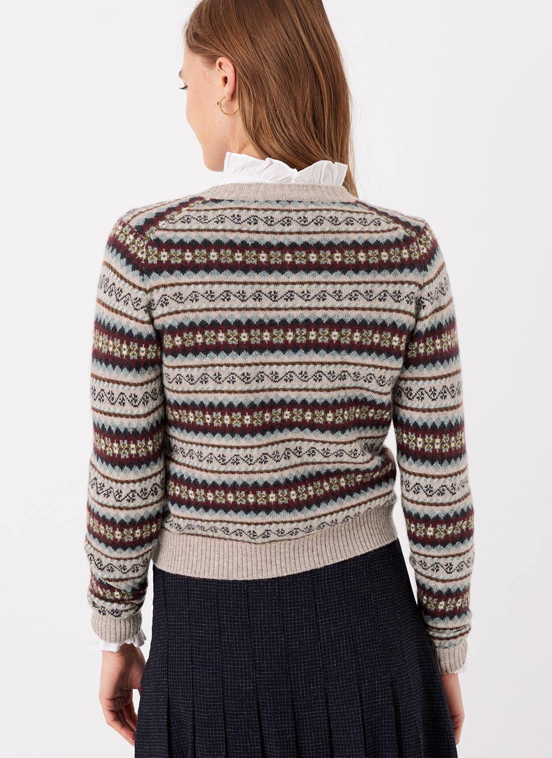 Ash Cashmere Fair Isle Cardigan | Women's Cardigans | Brora