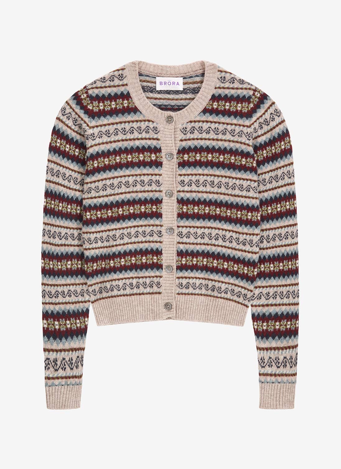 Ash Cashmere Fair Isle Cardigan | Women's Cardigans | Brora