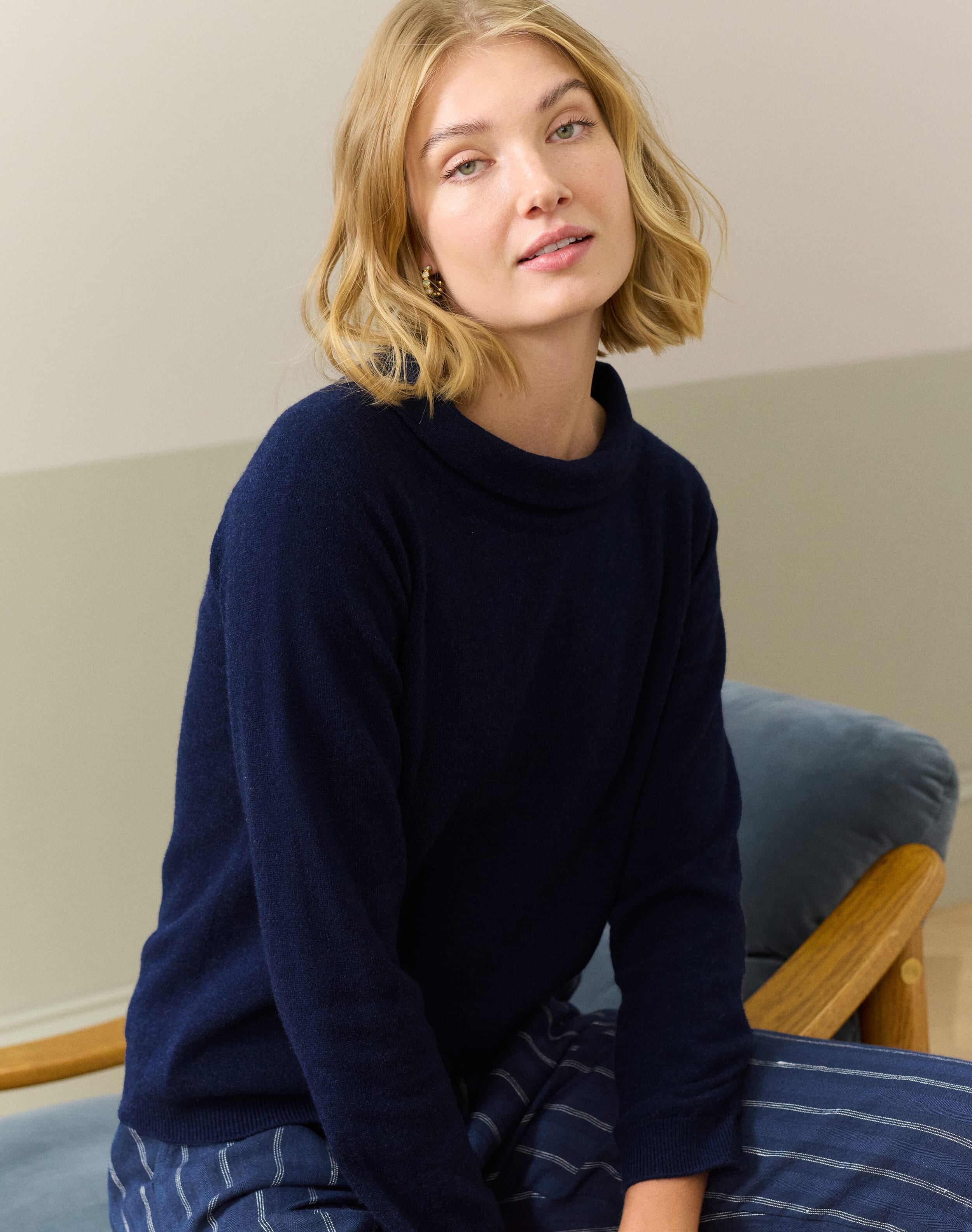 Brora Cashmere Hepburn Jumper French Navy