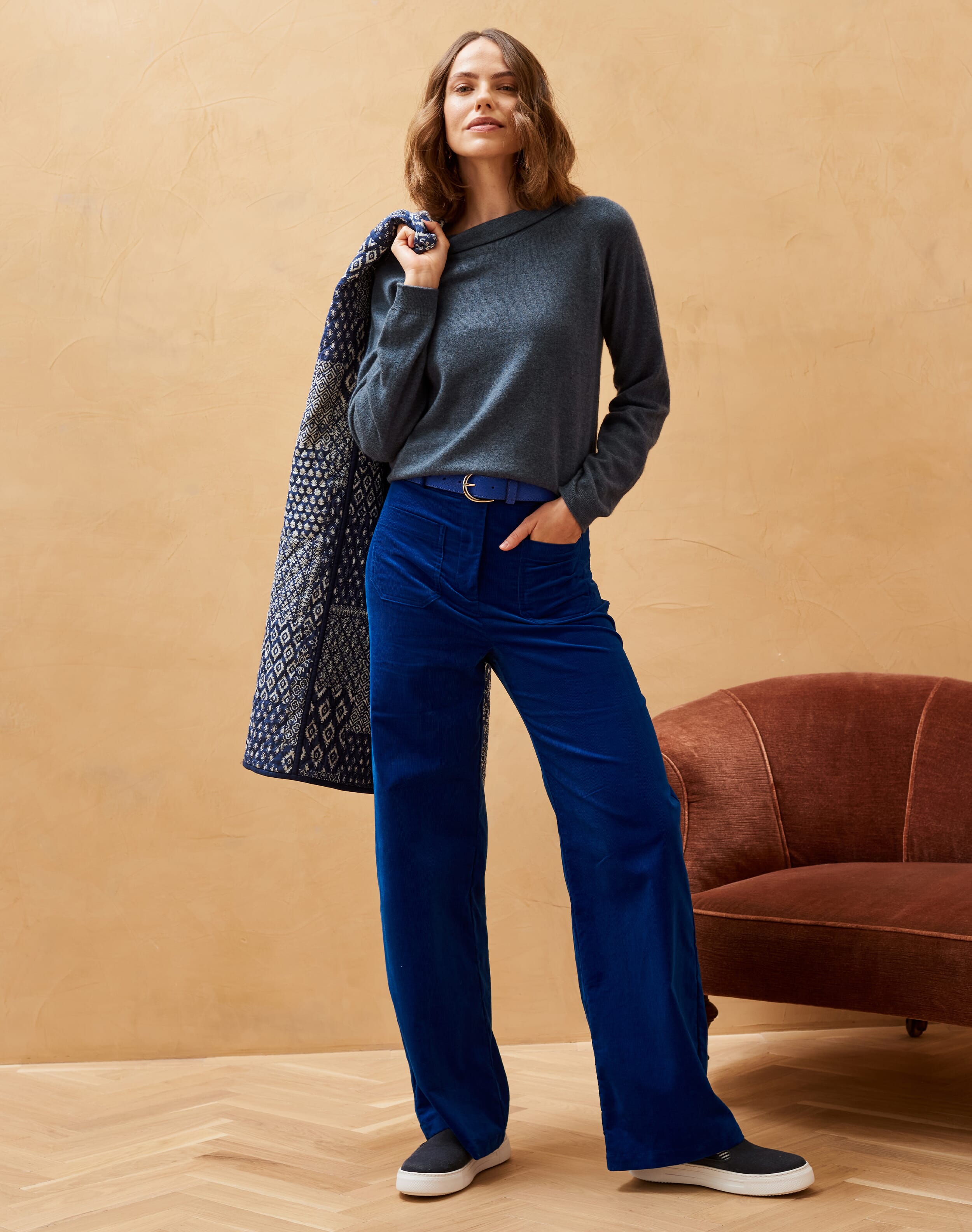 Indigo Cashmere Hepburn Jumper | Women's Jumpers | Brora