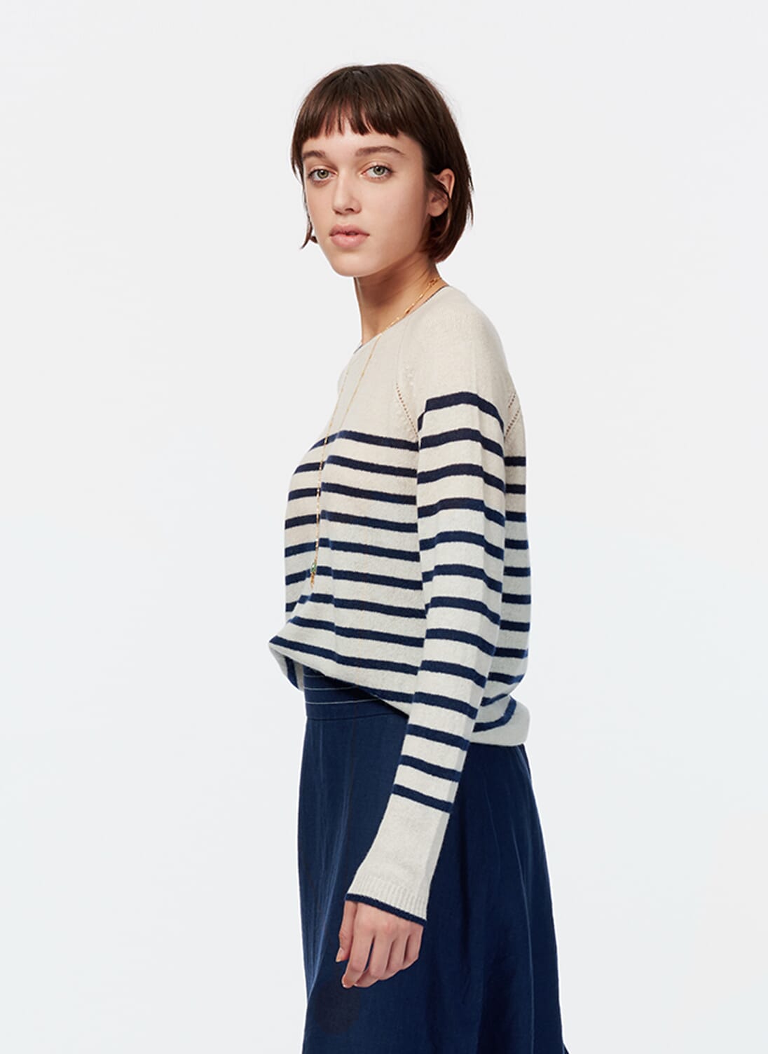 Ultra-fine Cashmere Breton Striped Sweater