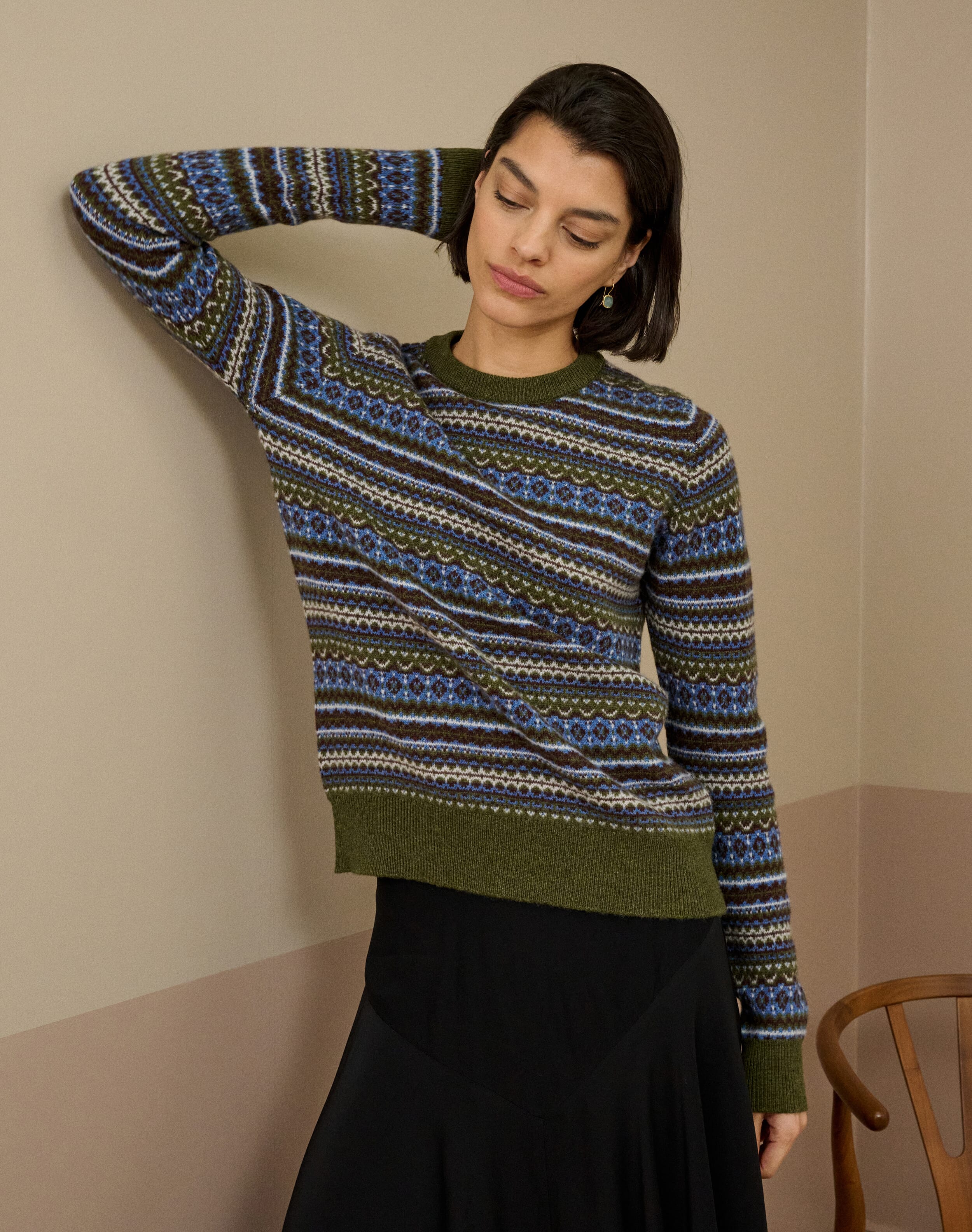 Brora Cashmere Fair Isle Jumper Sorrel