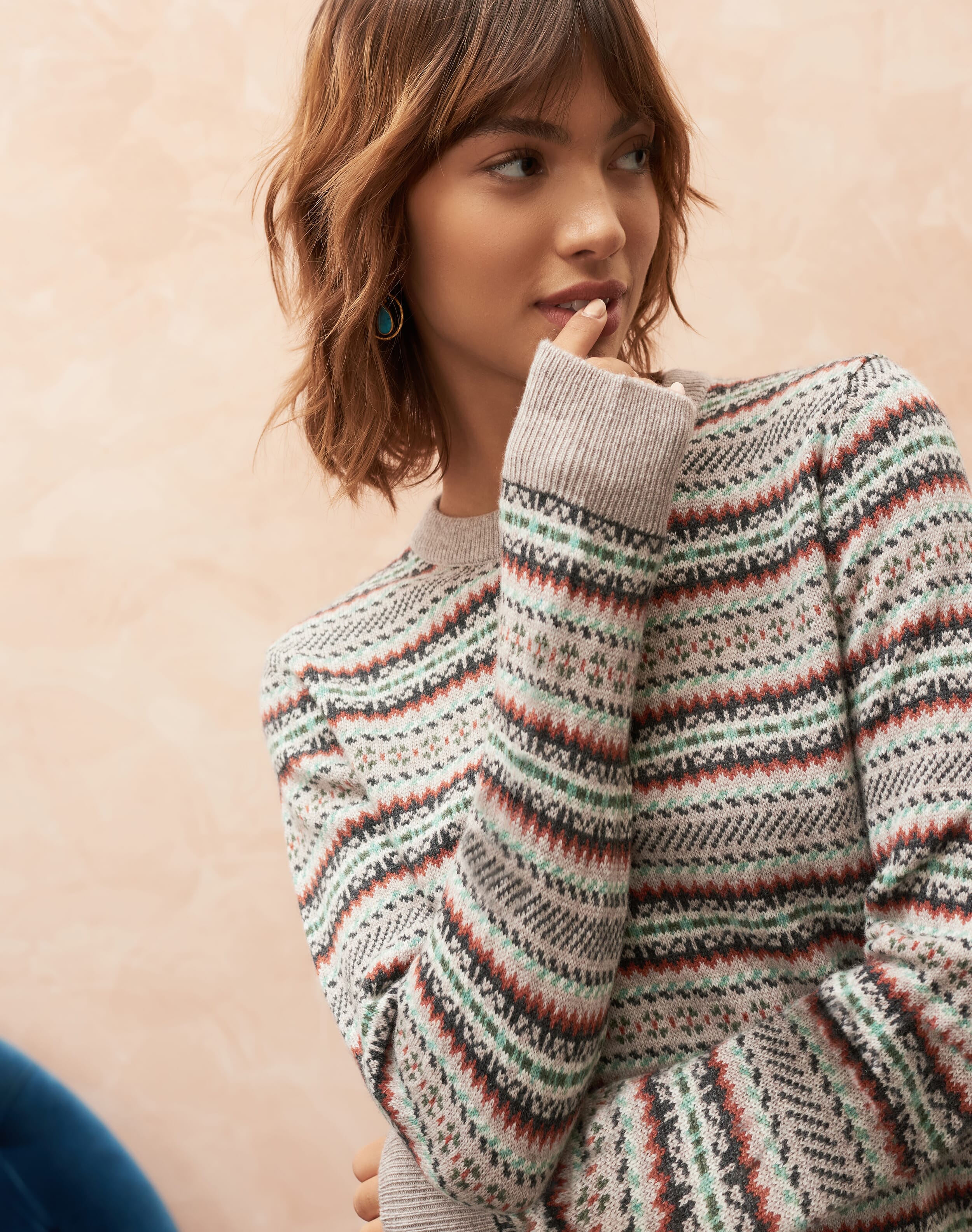 Ash Cashmere Ditsy Fair Isle Jumper | Knitwear | Brora Fashion