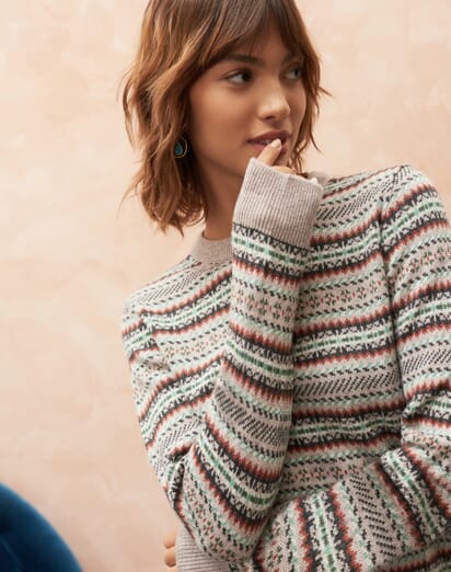 Ash Cashmere Ditsy Fair Isle Jumper Knitwear Brora Fashion