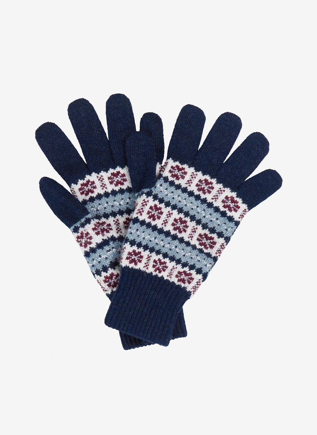 Anna Sui Fair Isle Gloves- Purple