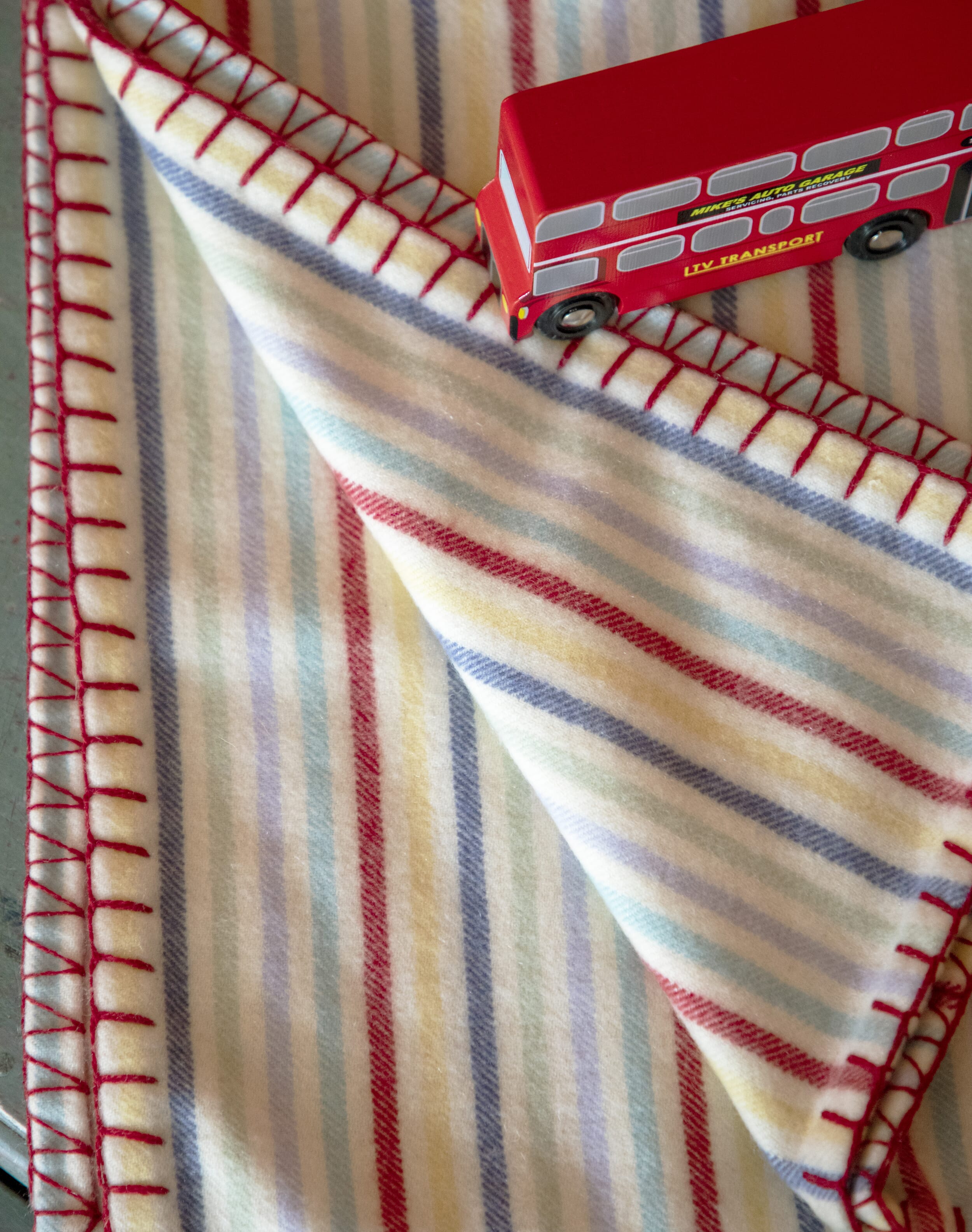 Brora Cashmere Baby Blanket stripe